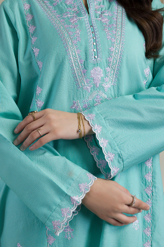 Embroidered Kurta Trouser - 1696