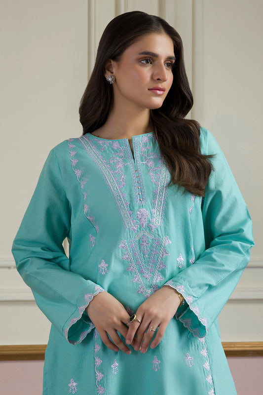 Embroidered Kurta Trouser - 1696