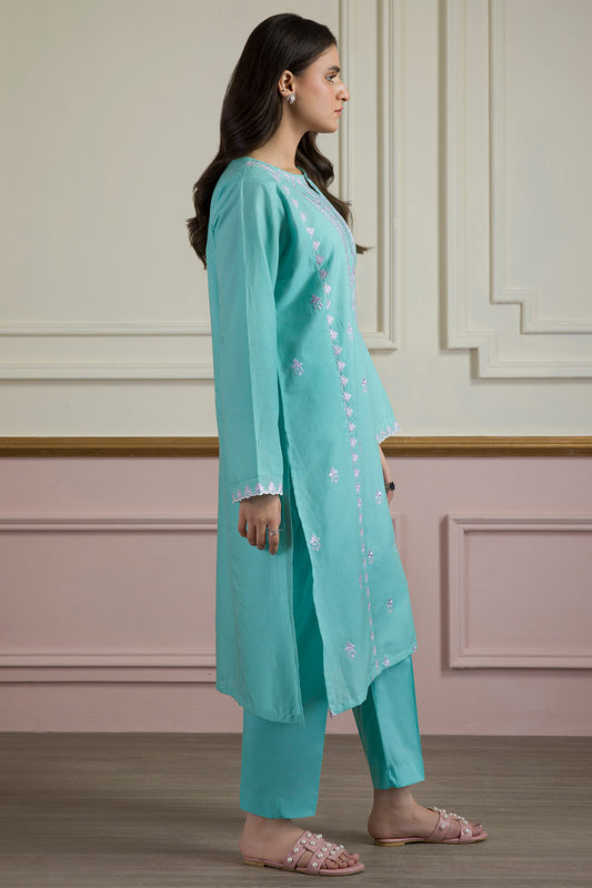 Embroidered Kurta Trouser - 1696
