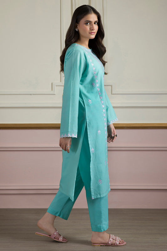 Embroidered Kurta Trouser - 1696