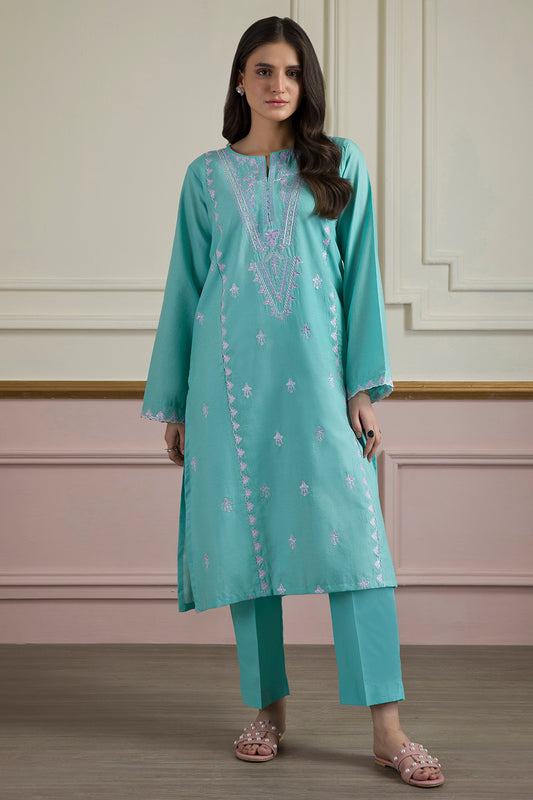 Embroidered Kurta Trouser - 1696