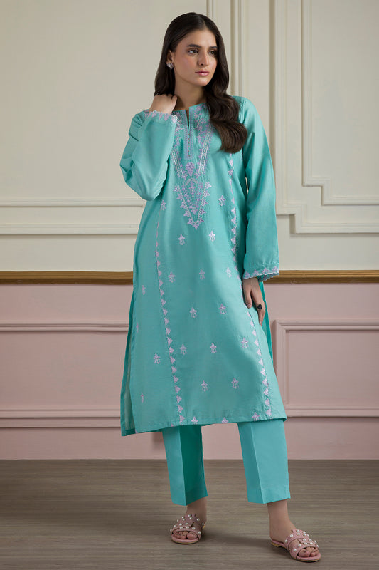 Embroidered Kurta Trouser - 1696