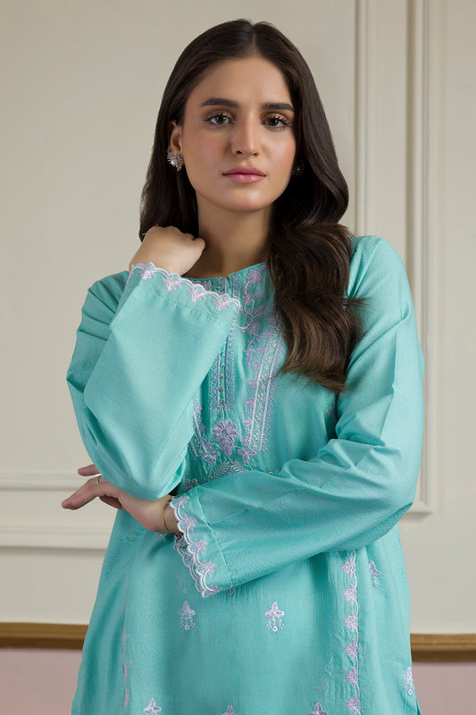 Embroidered Kurta Trouser - 1696