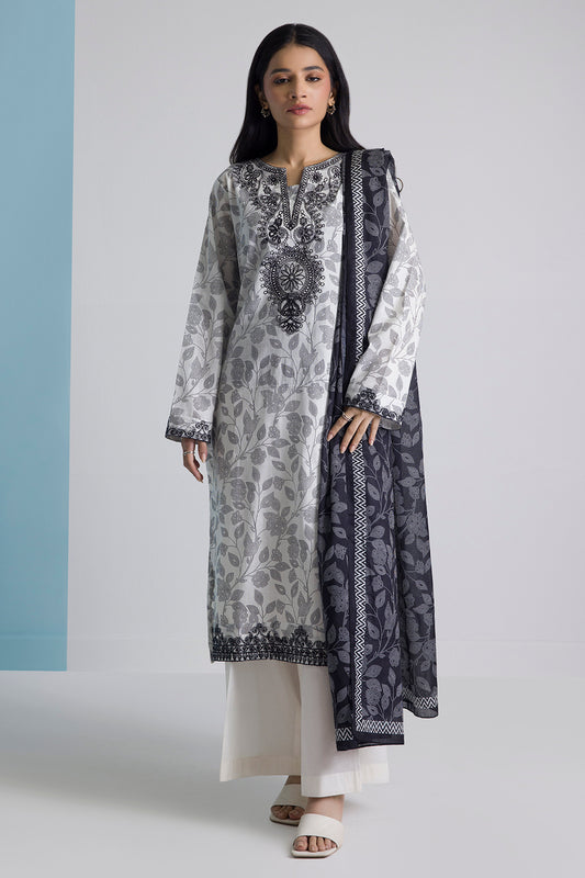 Embroidered Kurta Dupatta - 1755