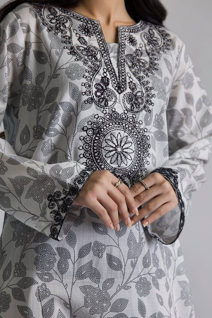 Embroidered Kurta Dupatta - 1755