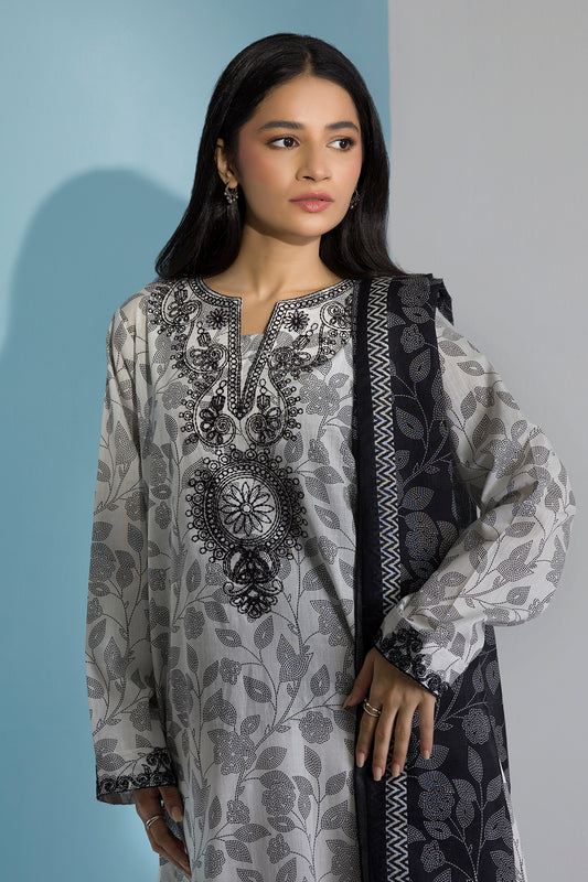 Embroidered Kurta Dupatta - 1755