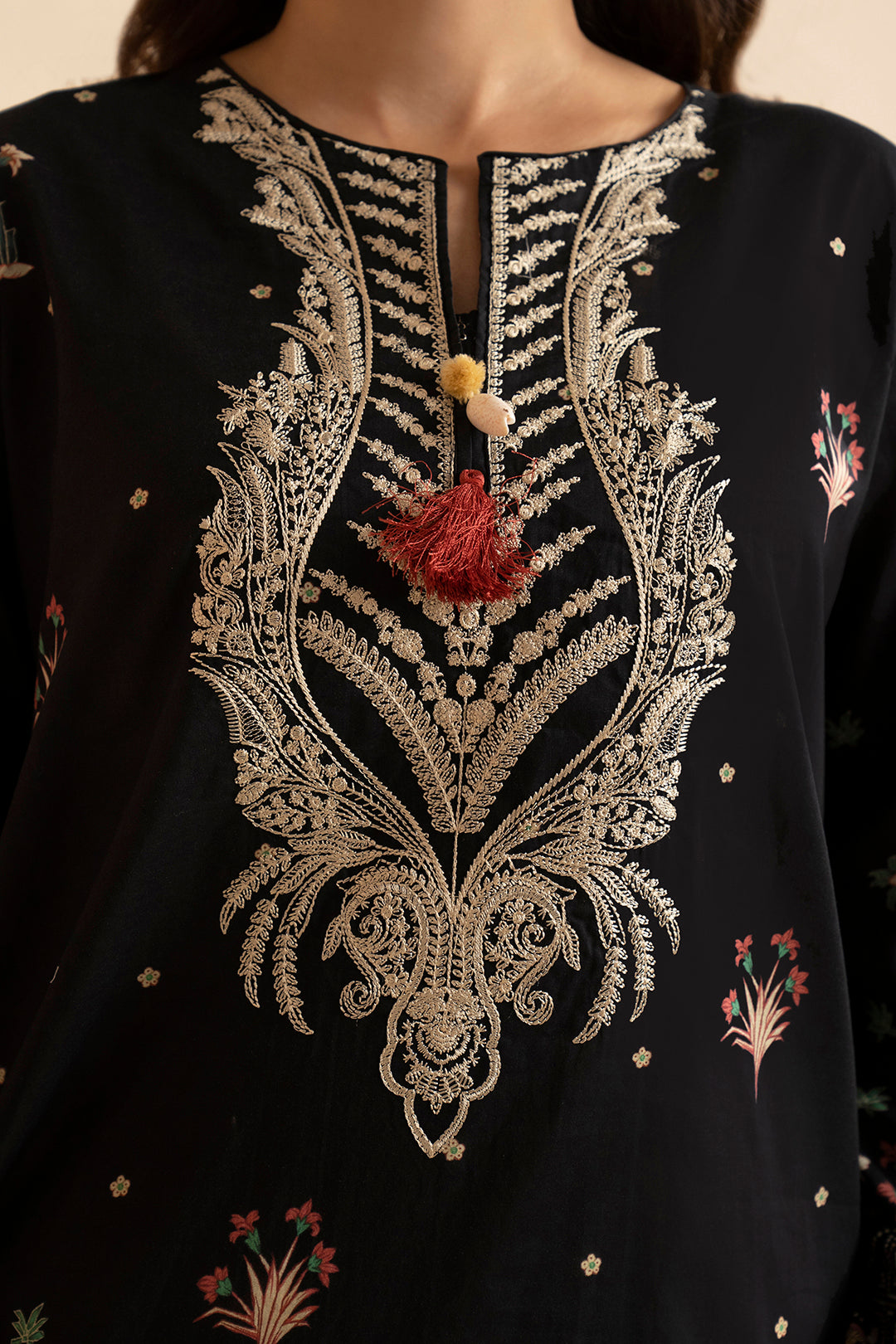 Embroidered Kurta Dupatta - 1808