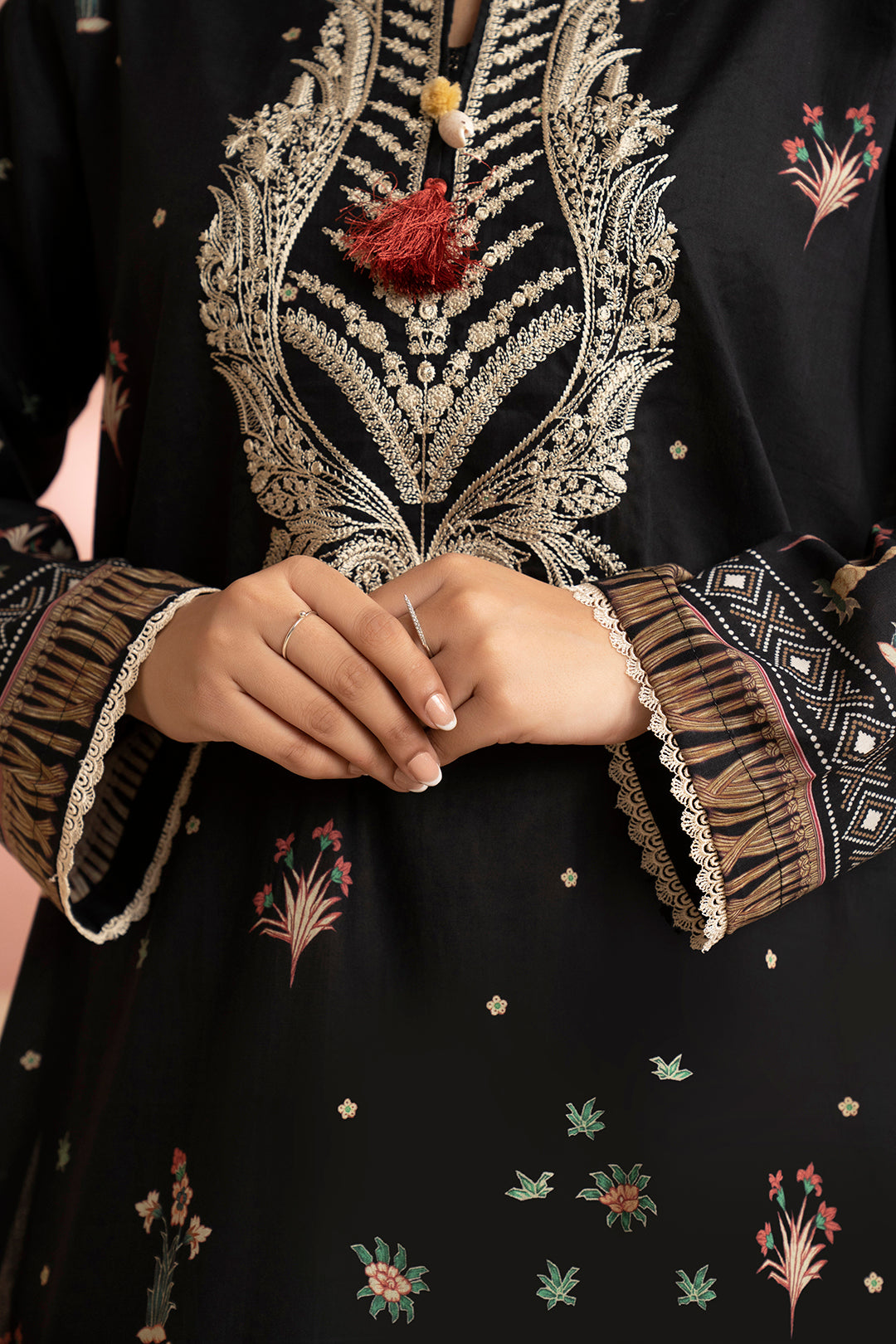 Embroidered Kurta Dupatta - 1808