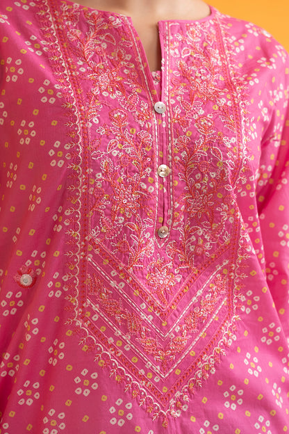 Embroidered Kurta Dupatta - 1809