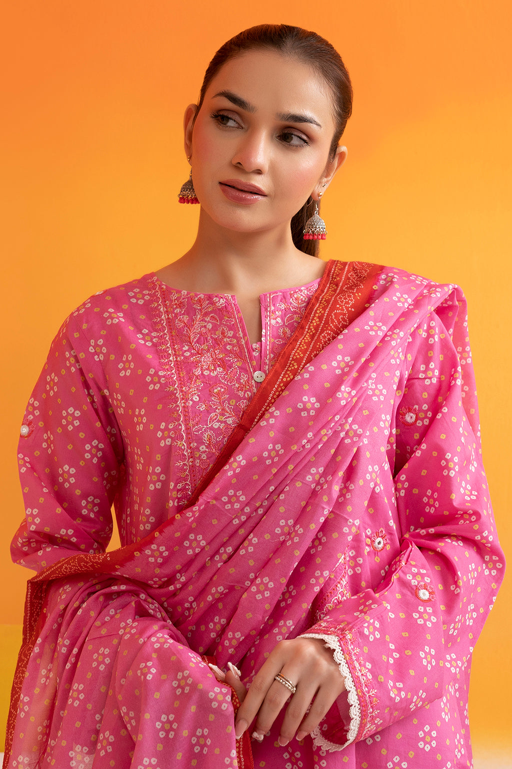 Embroidered Kurta Dupatta - 1809