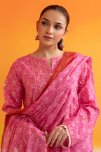 Embroidered Kurta Dupatta - 1809