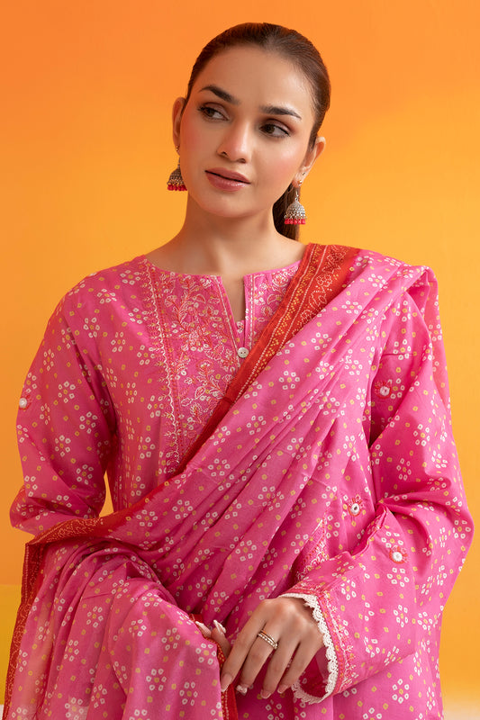 Embroidered Kurta Dupatta - 1809
