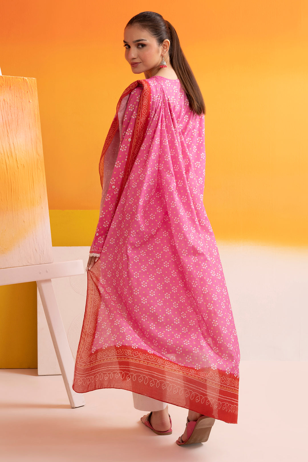 Embroidered Kurta Dupatta - 1809