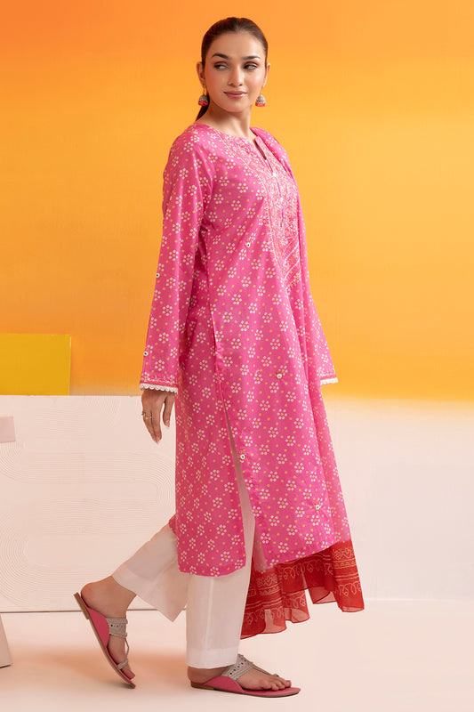 Embroidered Kurta Dupatta - 1809