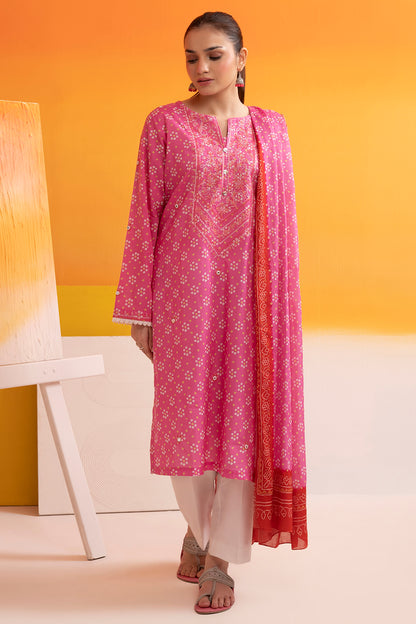 Embroidered Kurta Dupatta - 1809