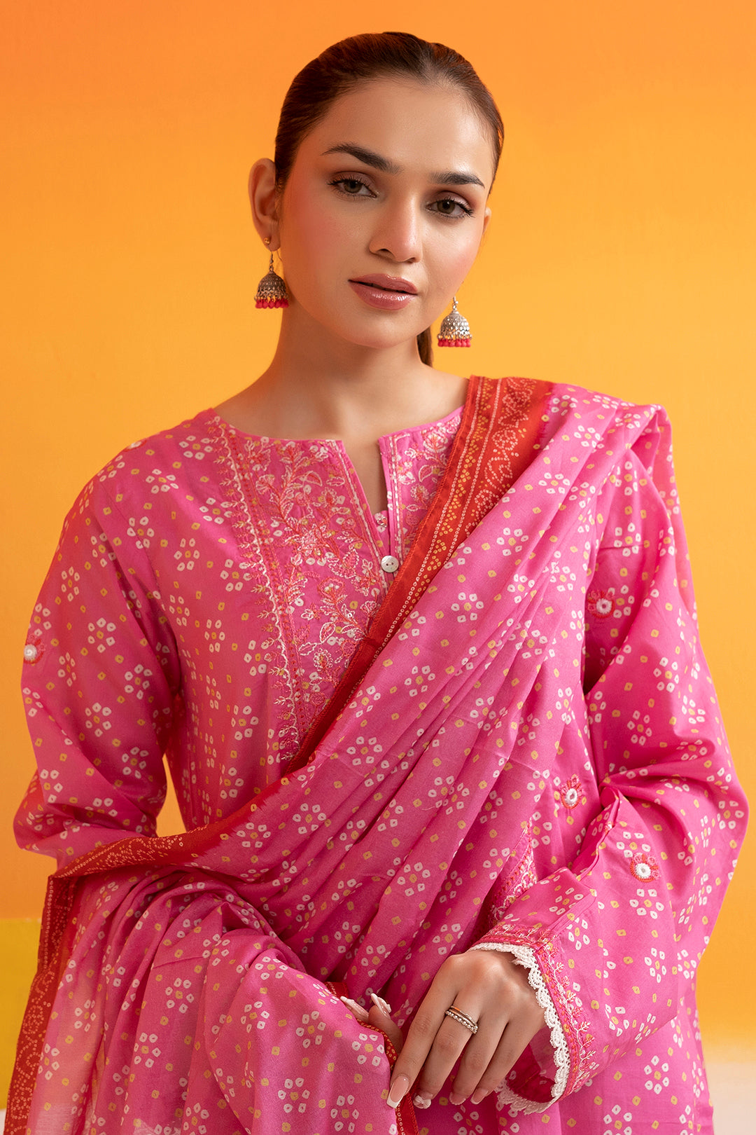 Embroidered Kurta Dupatta - 1809