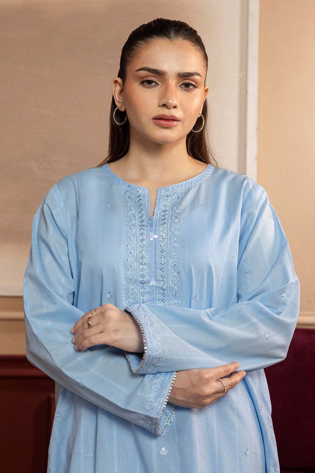 Embroidered Kurta Trouser - 1821