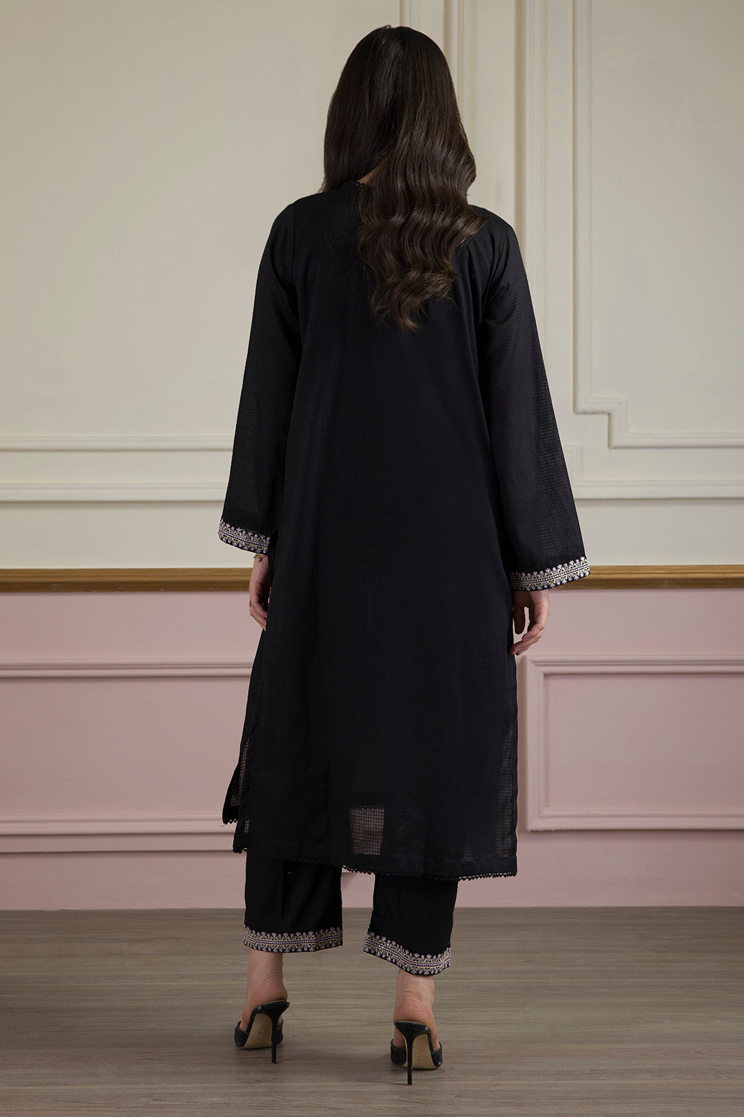 Embroidered Kurta Trouser - 1823