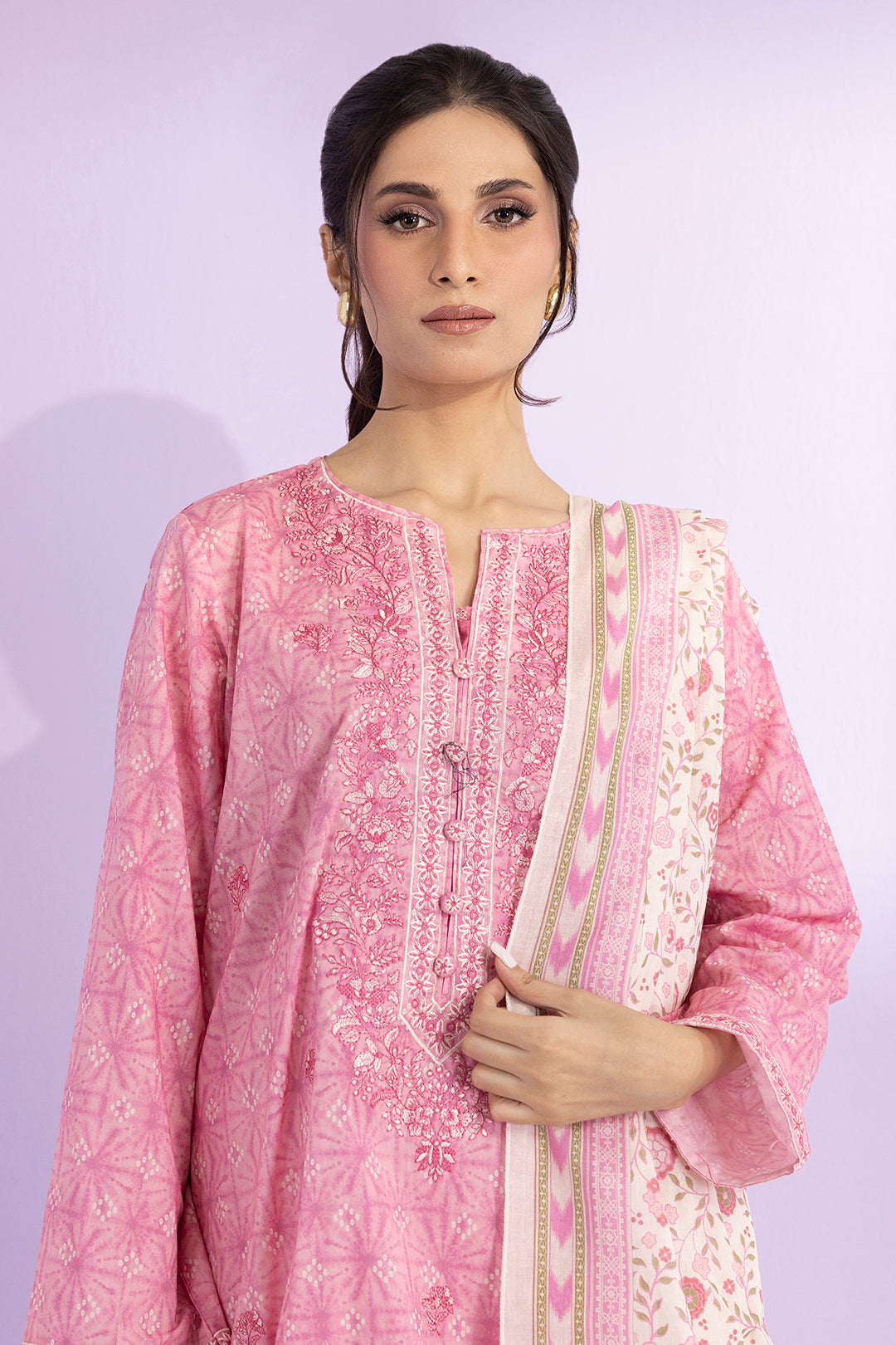 Embroidered Kurta Dupatta - 1851