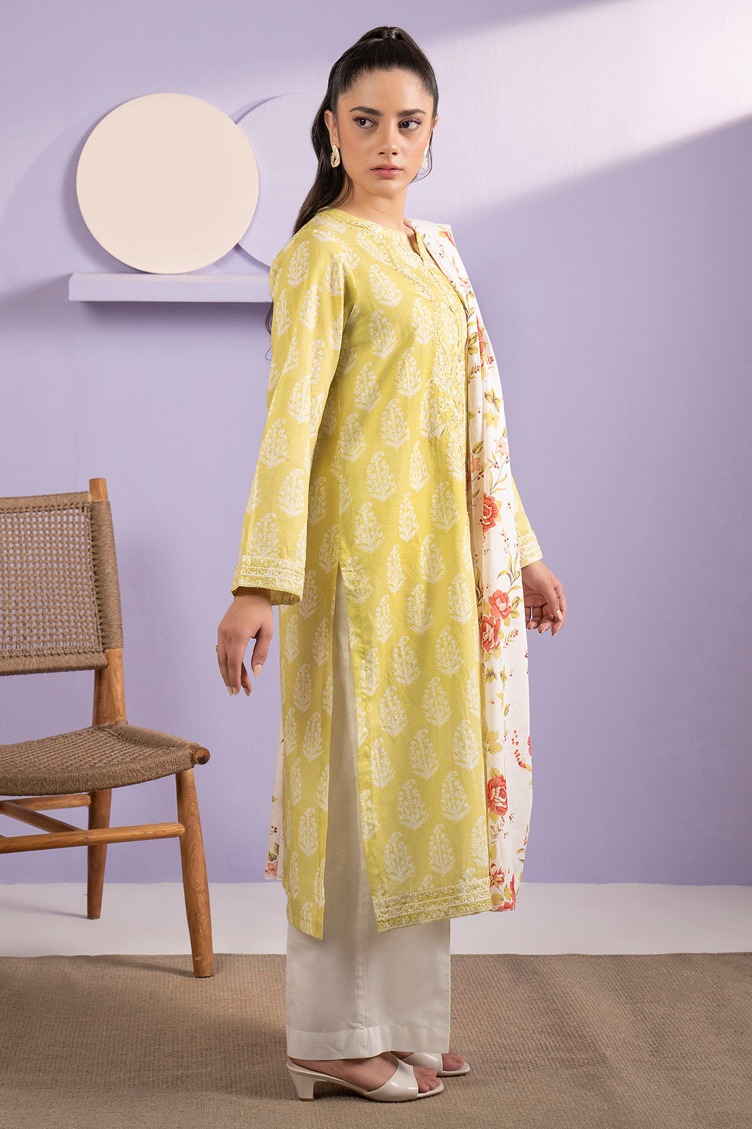 Embroidered Kurta Dupatta - 1903