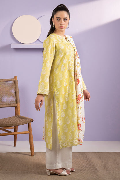 Embroidered Kurta Dupatta - 1903