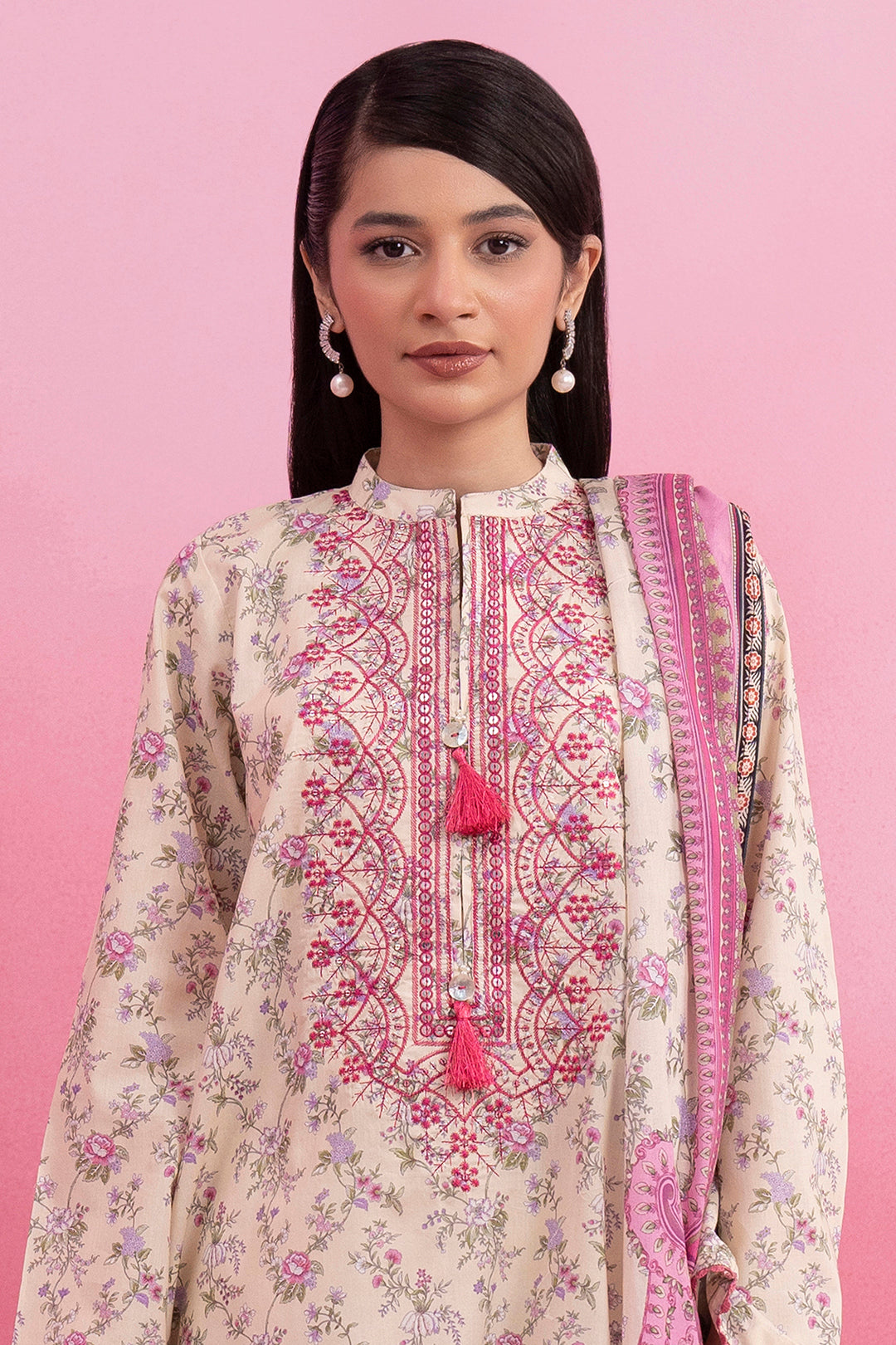 Embroidered Kurta Dupatta - 1904