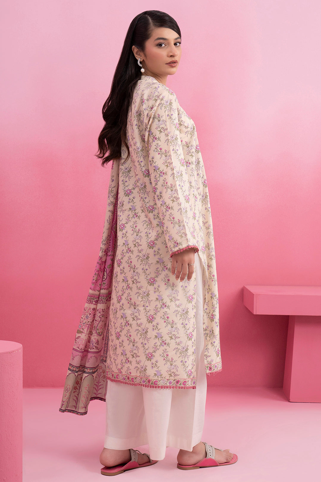 Embroidered Kurta Dupatta - 1904