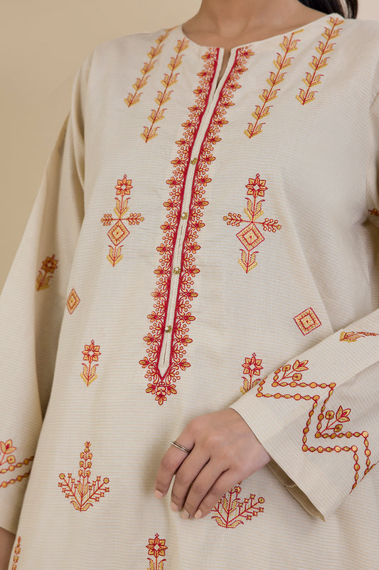 Embroidered Kurta Trouser - 1917