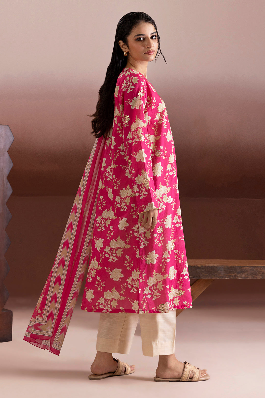 Embroidered Kurta Dupatta - 1969