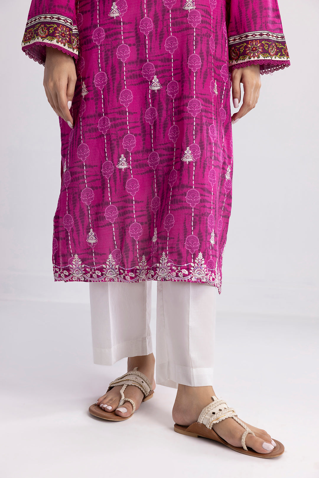 Embroidered Kurta Dupatta - 2007
