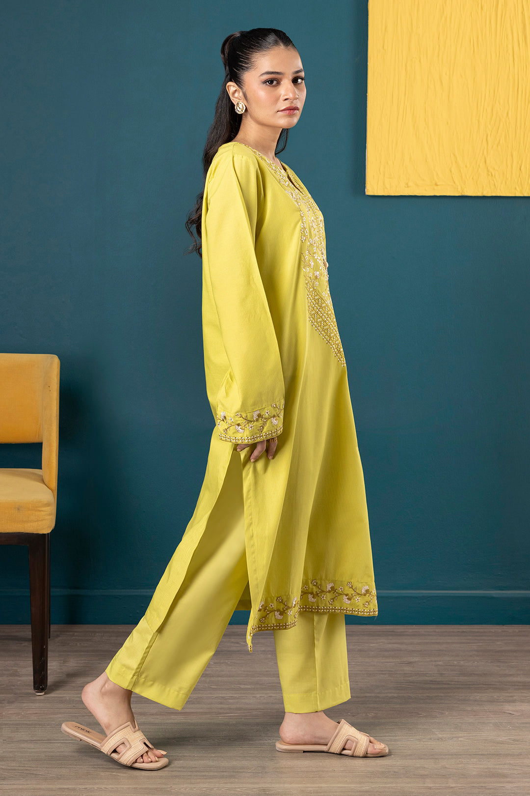 Embroidered Kurta Trouser - 2014