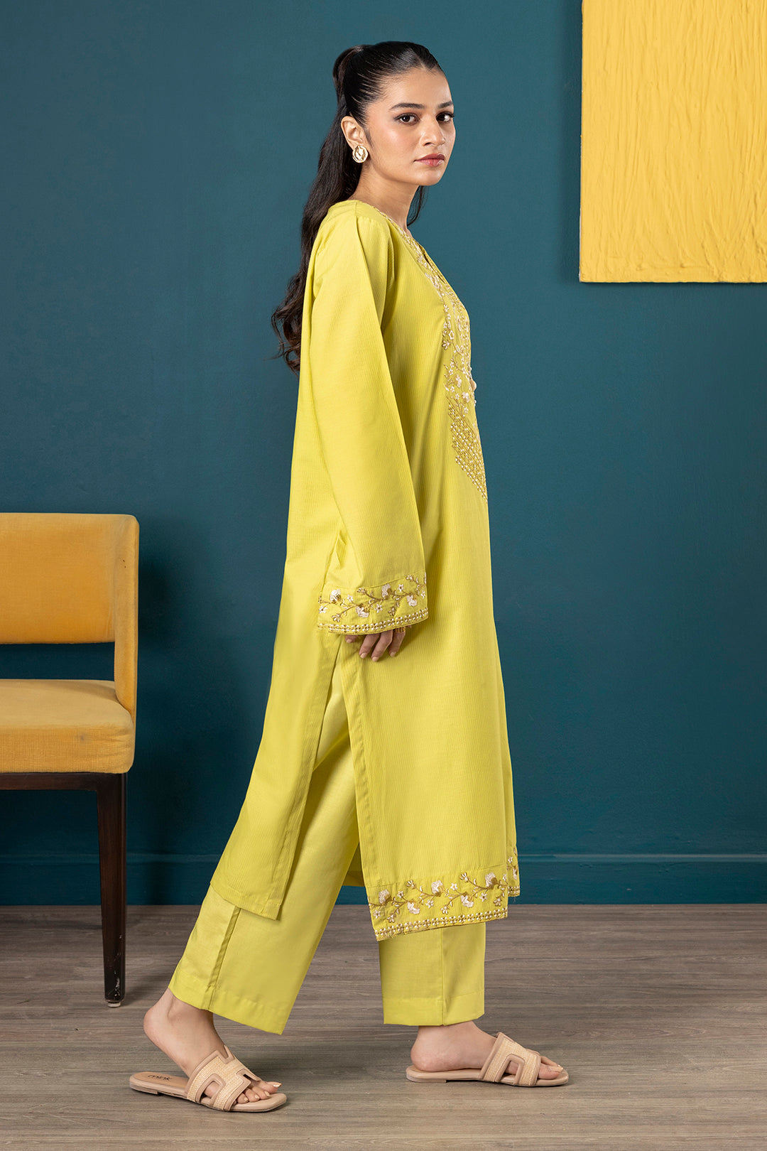 Embroidered Kurta Trouser - 2014