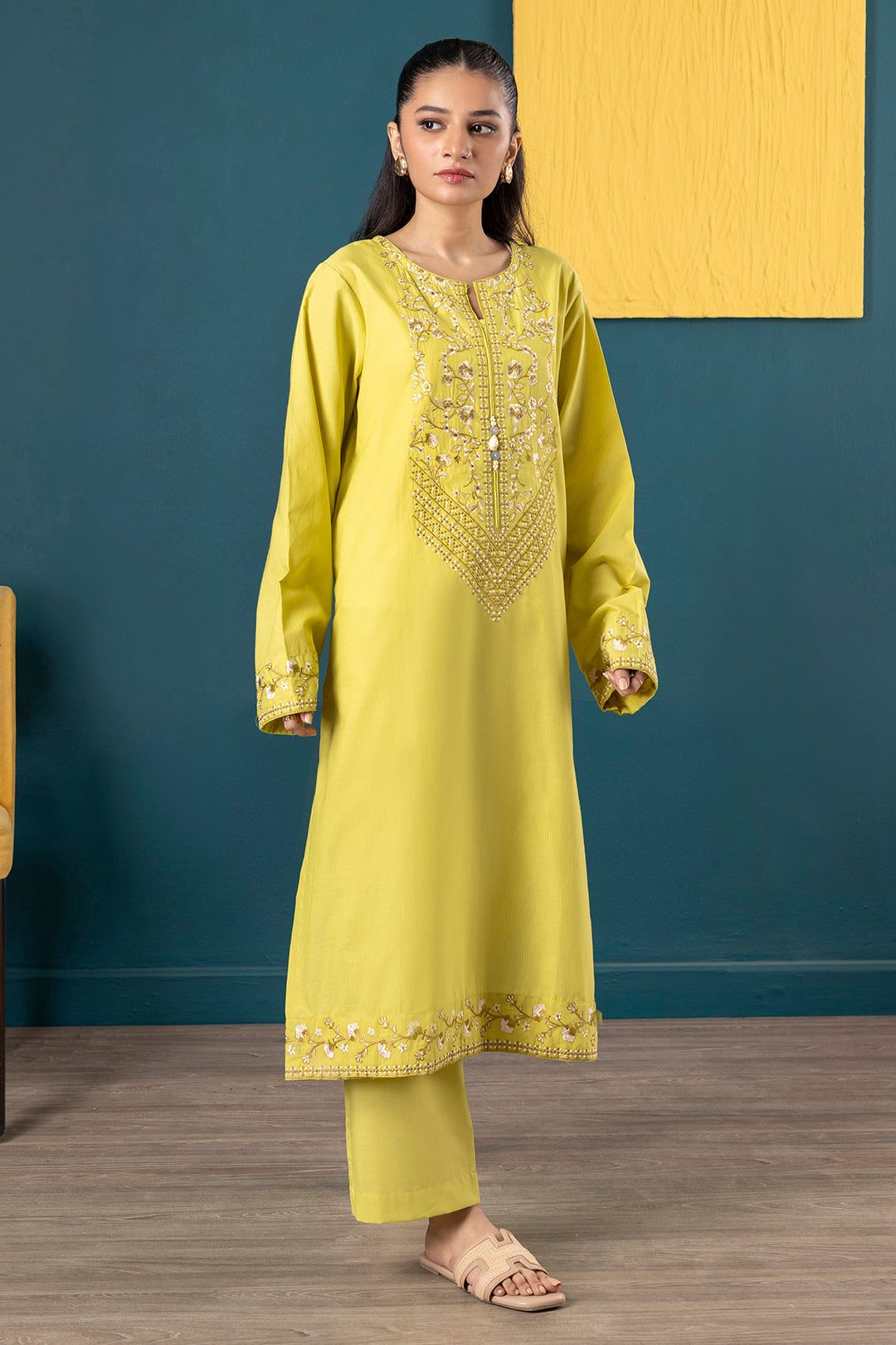 Embroidered Kurta Trouser - 2014
