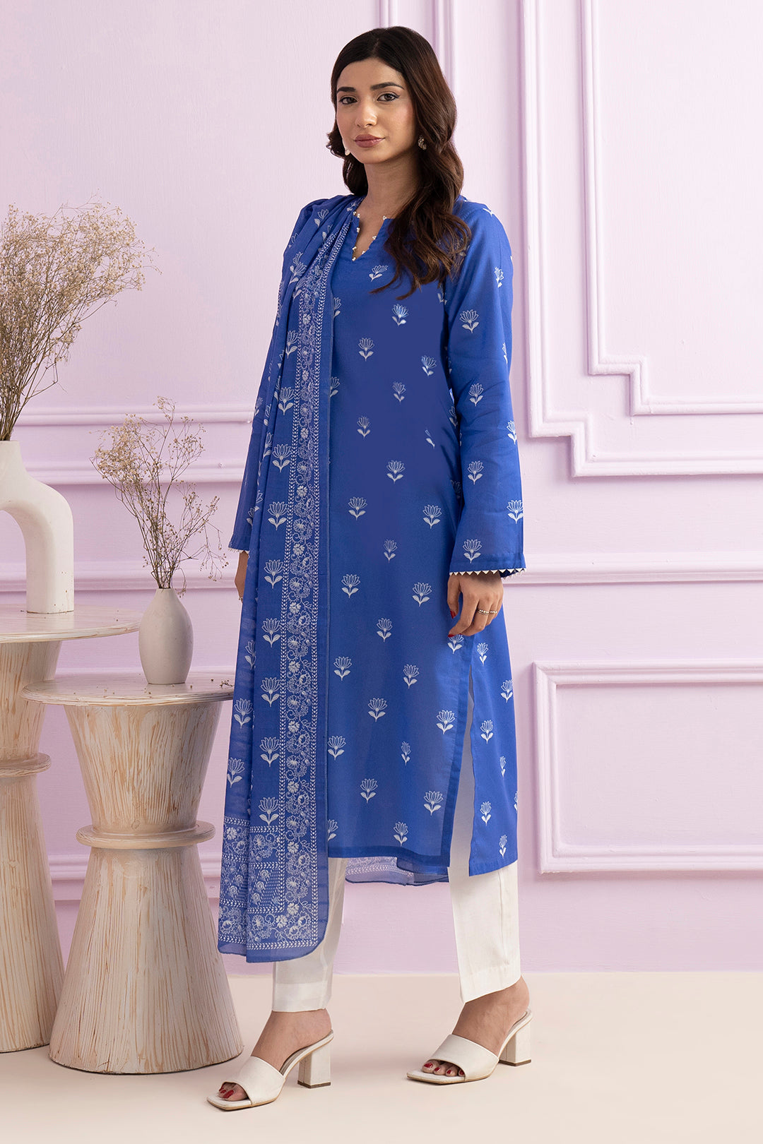 Embroidered Kurta Dupatta - 2040