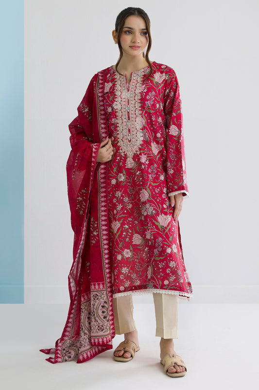 Embroidered Kurta Dupatta - 2041