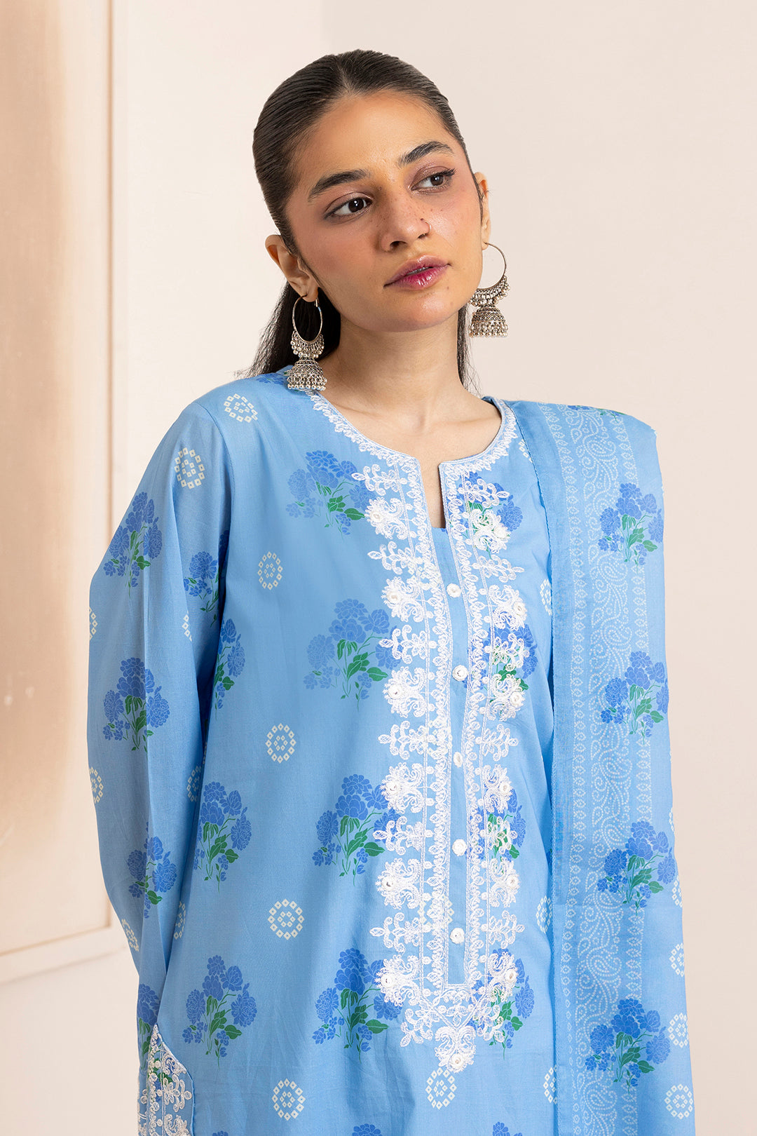 Embroidered Kurta Dupatta - 2232