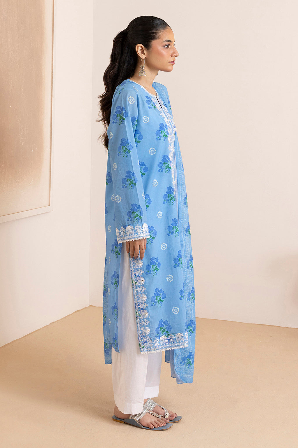 Embroidered Kurta Dupatta - 2232