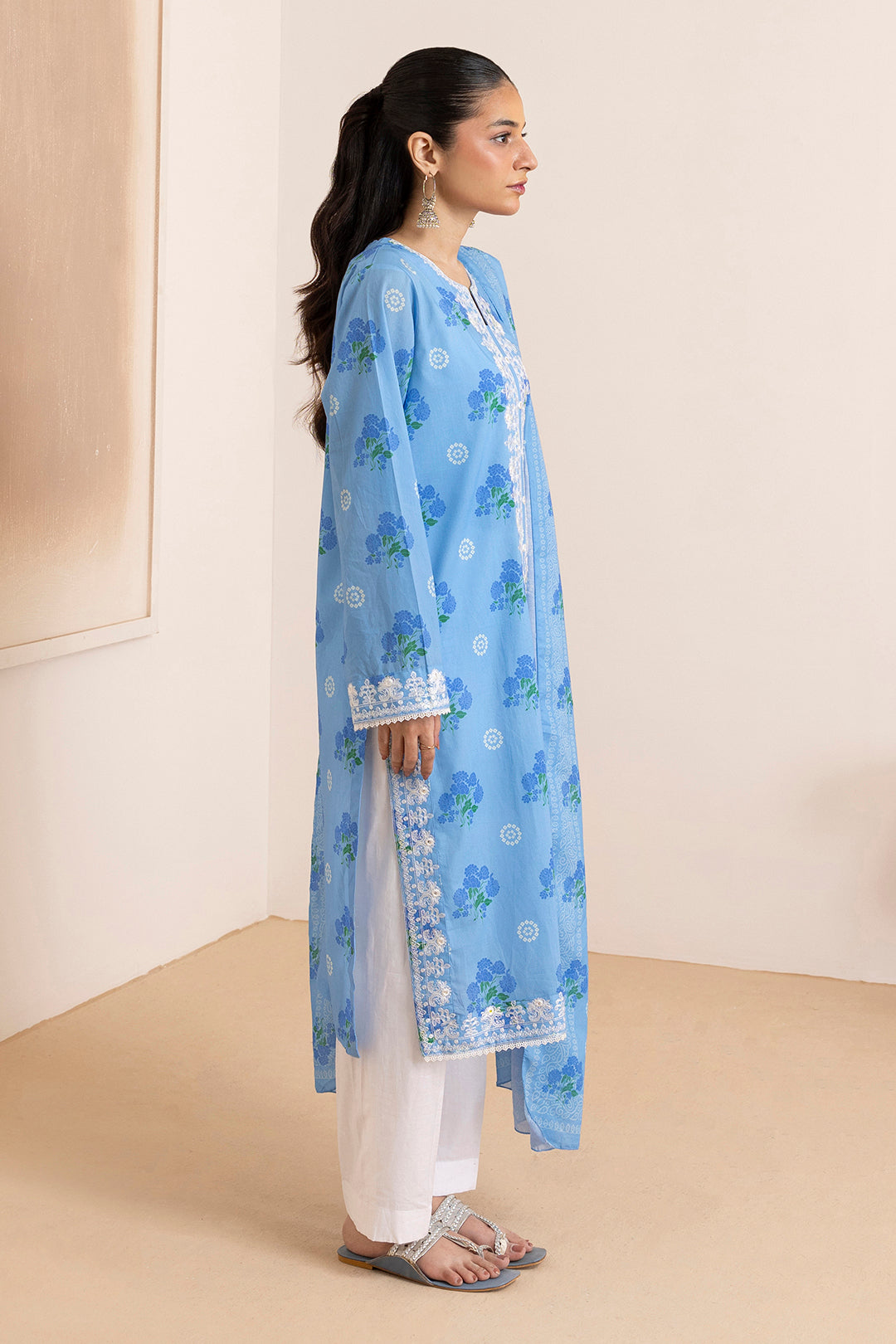 Embroidered Kurta Dupatta - 2232