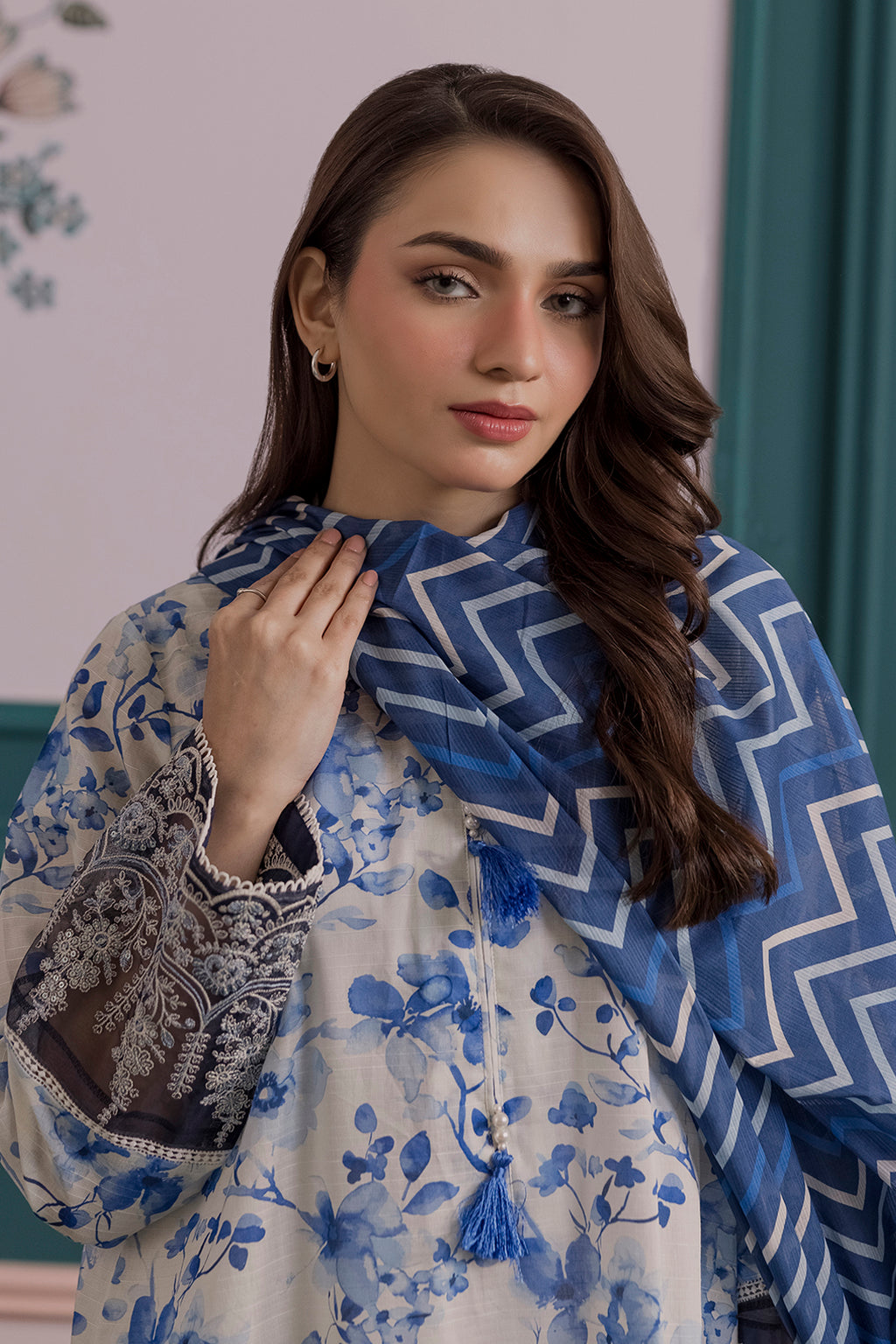Embroidered Kurta Dupatta - 2233