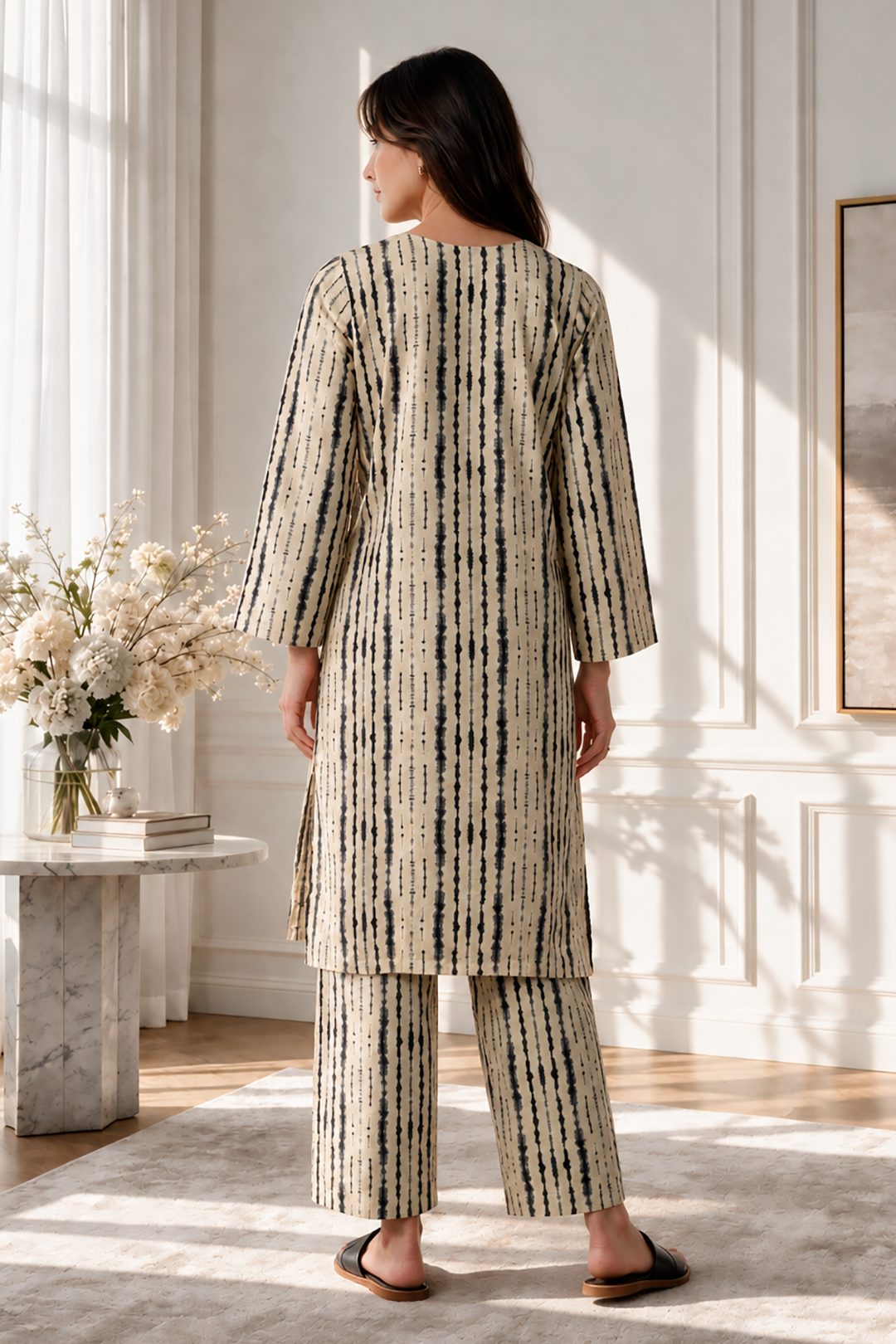 Embroidered Kurta Trouser - 2247