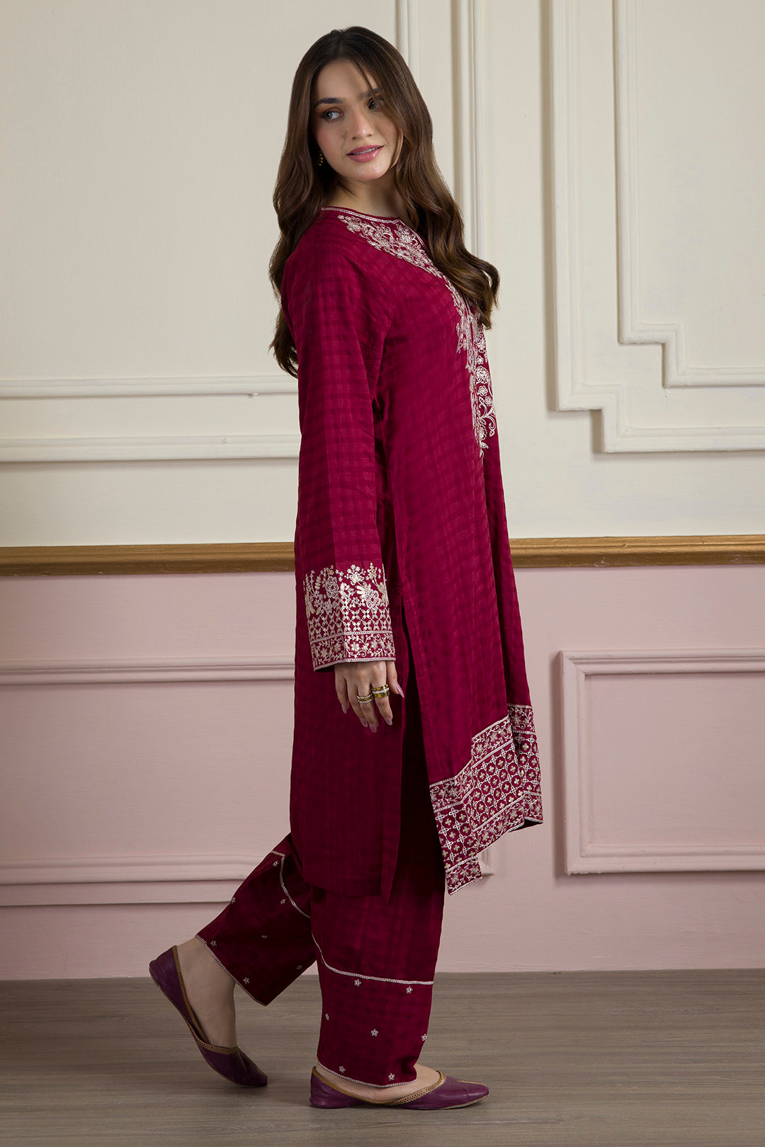 Embroidered Kurta Trouser - 2570