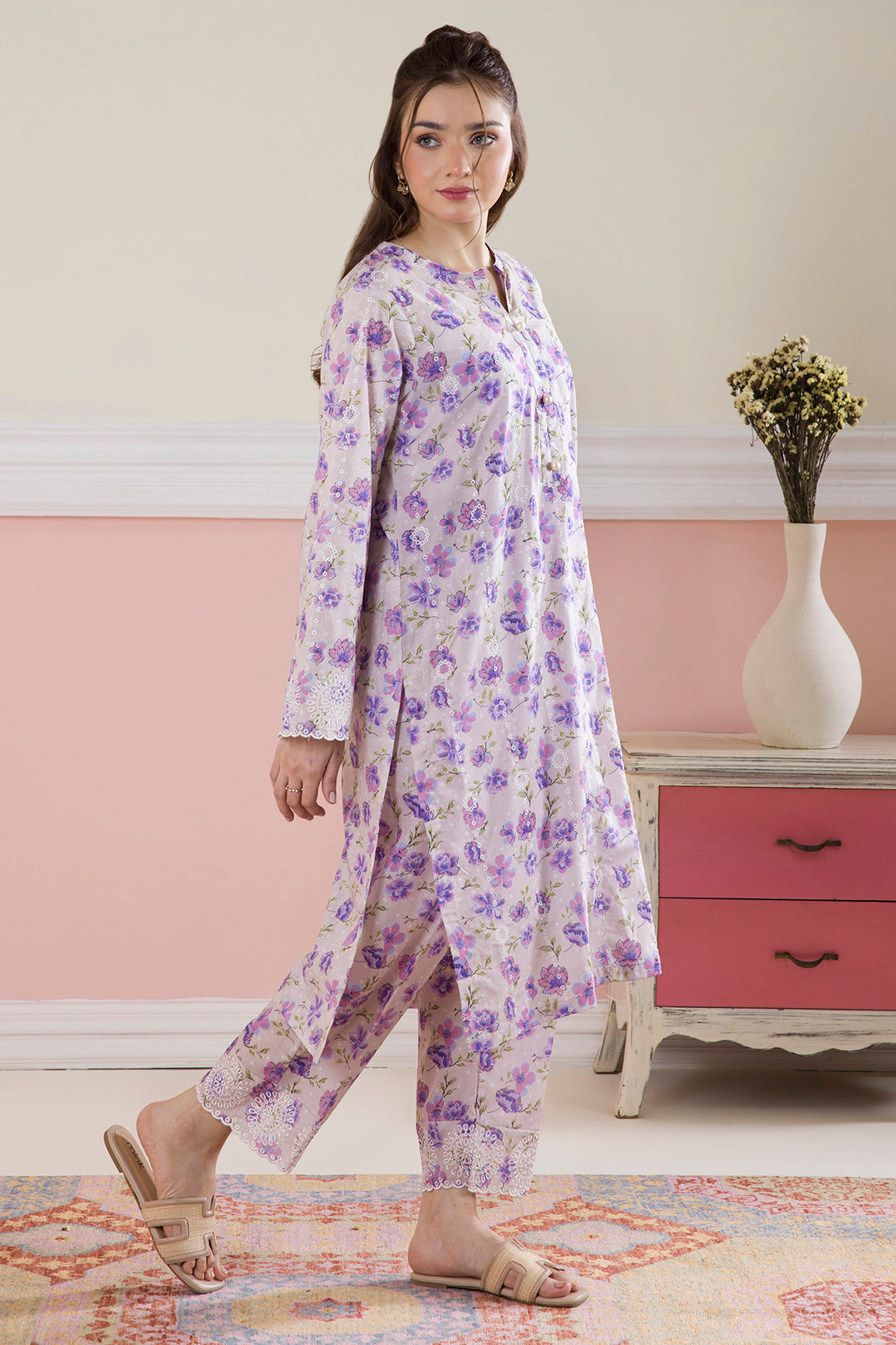 Embroidered Kurta Trouser - 2302