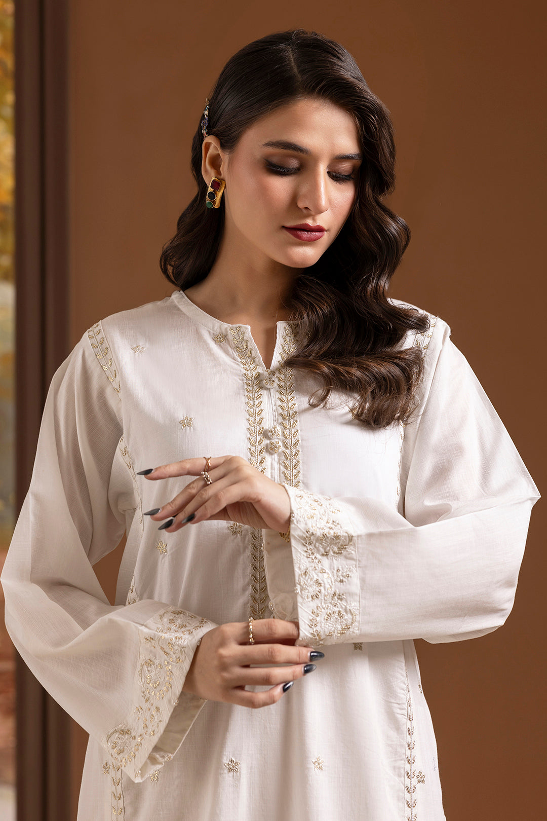 Embroidered Kurta Trouser - 2503