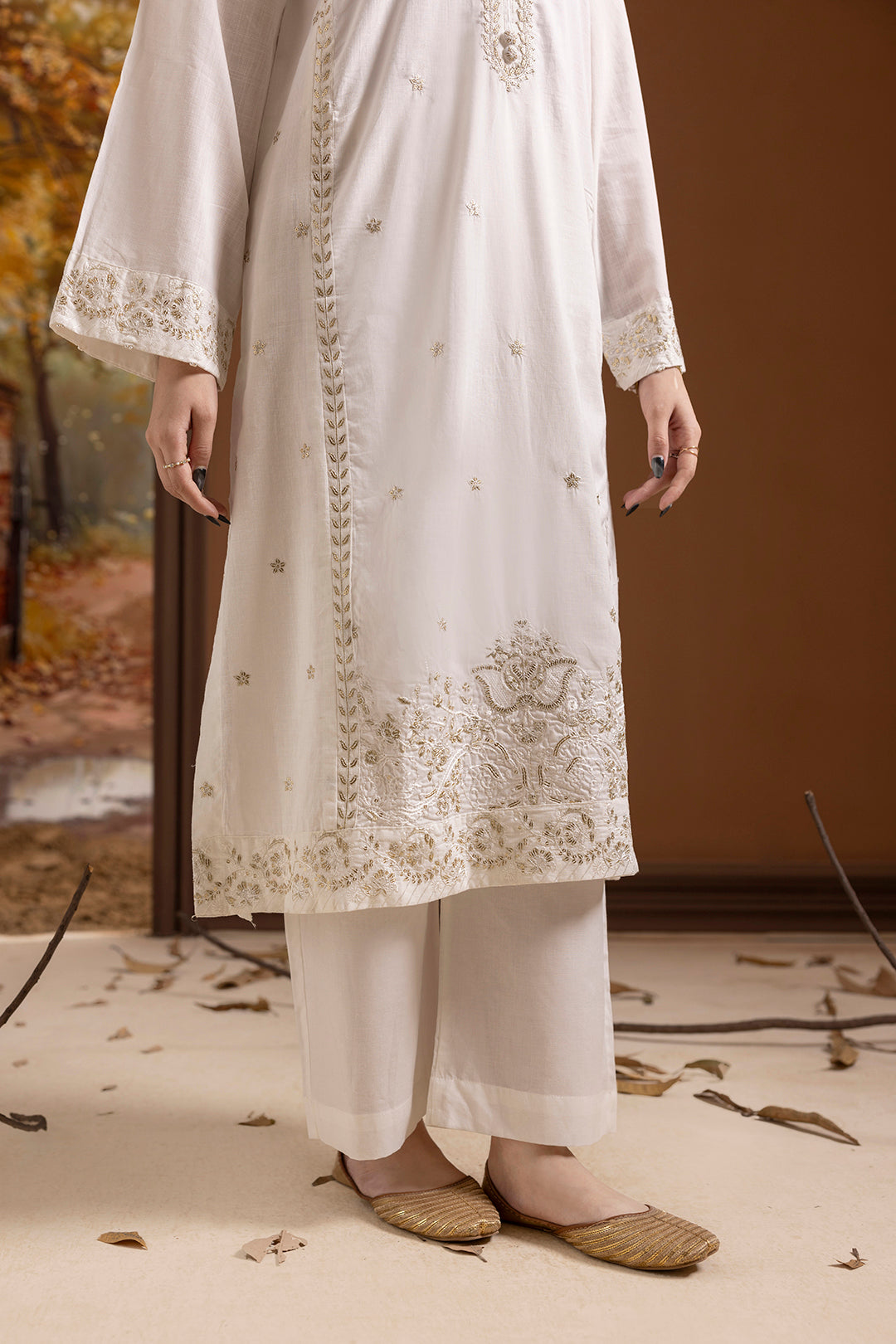 Embroidered Kurta Trouser - 2503