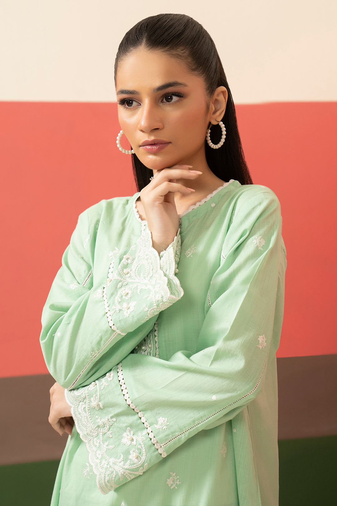 Embroidered Kurta Trouser - 2510
