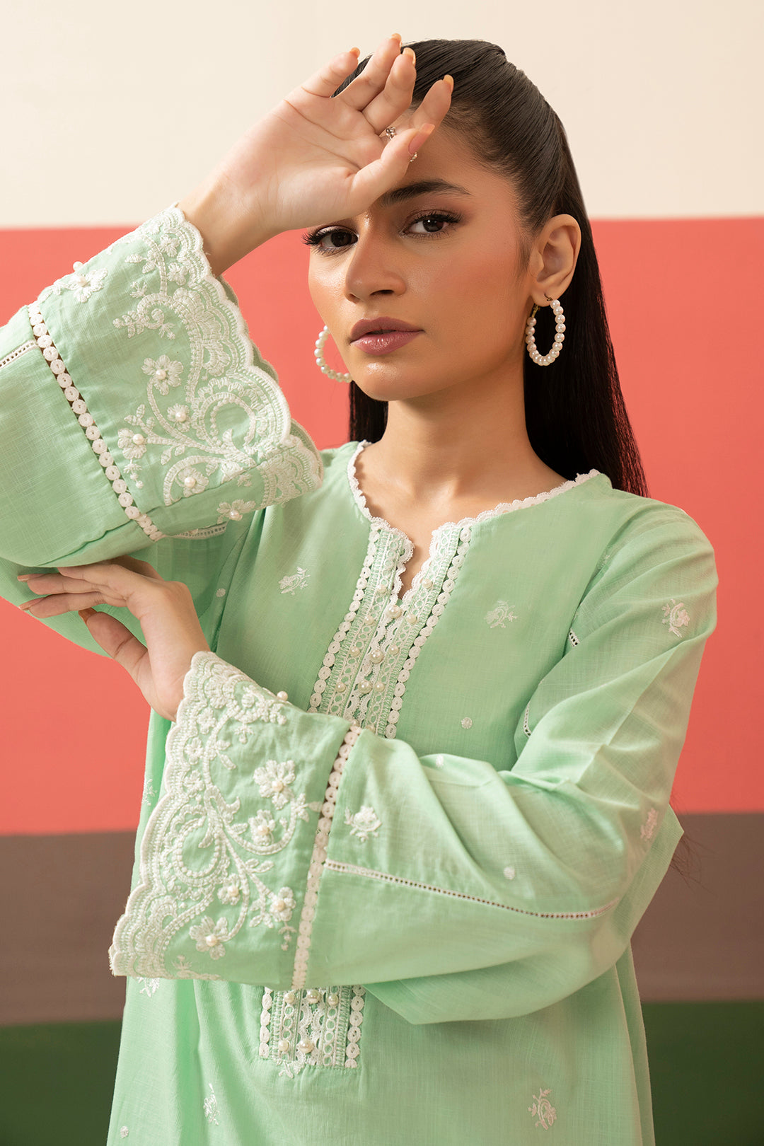 Embroidered Kurta Trouser - 2510