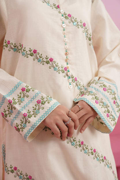 Embroidered Kurta Trouser - 2520