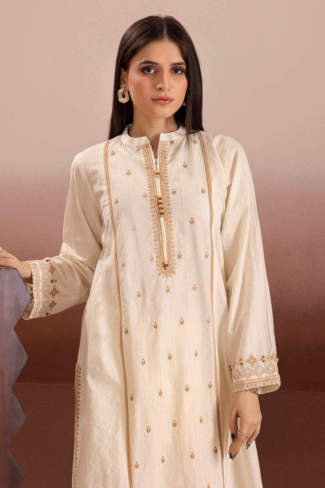 Embroidered Kurta Trouser - 2539