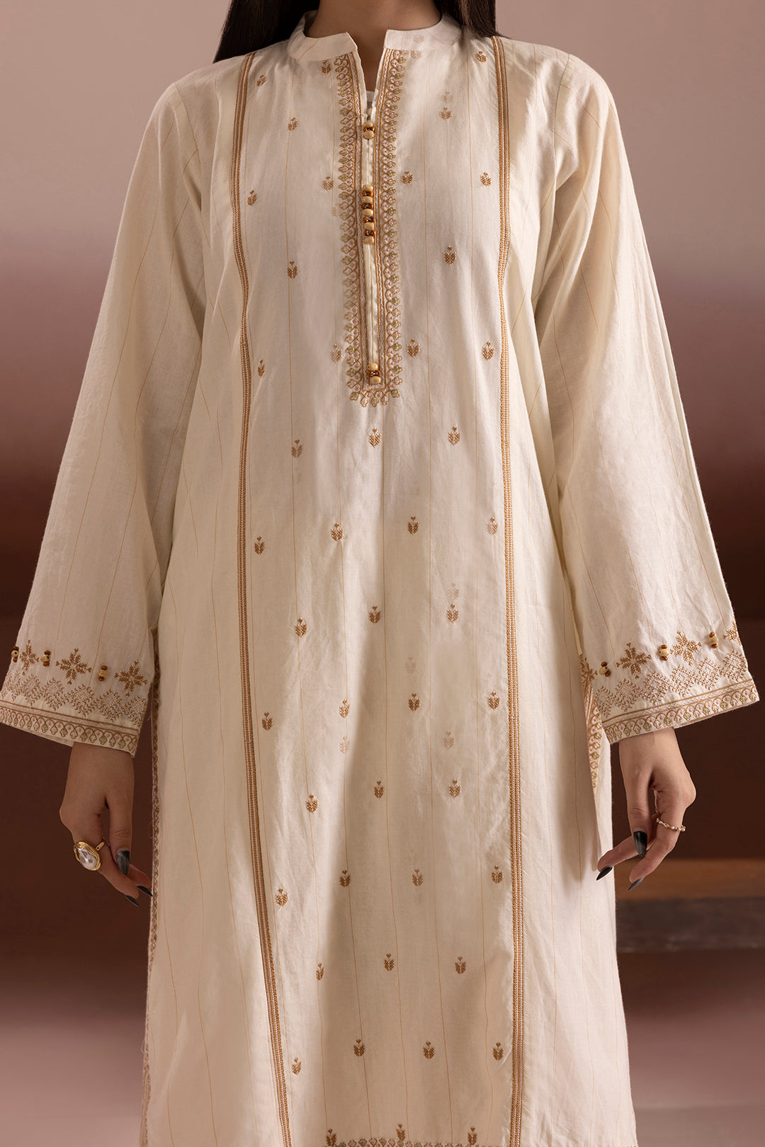 Embroidered Kurta Trouser - 2539