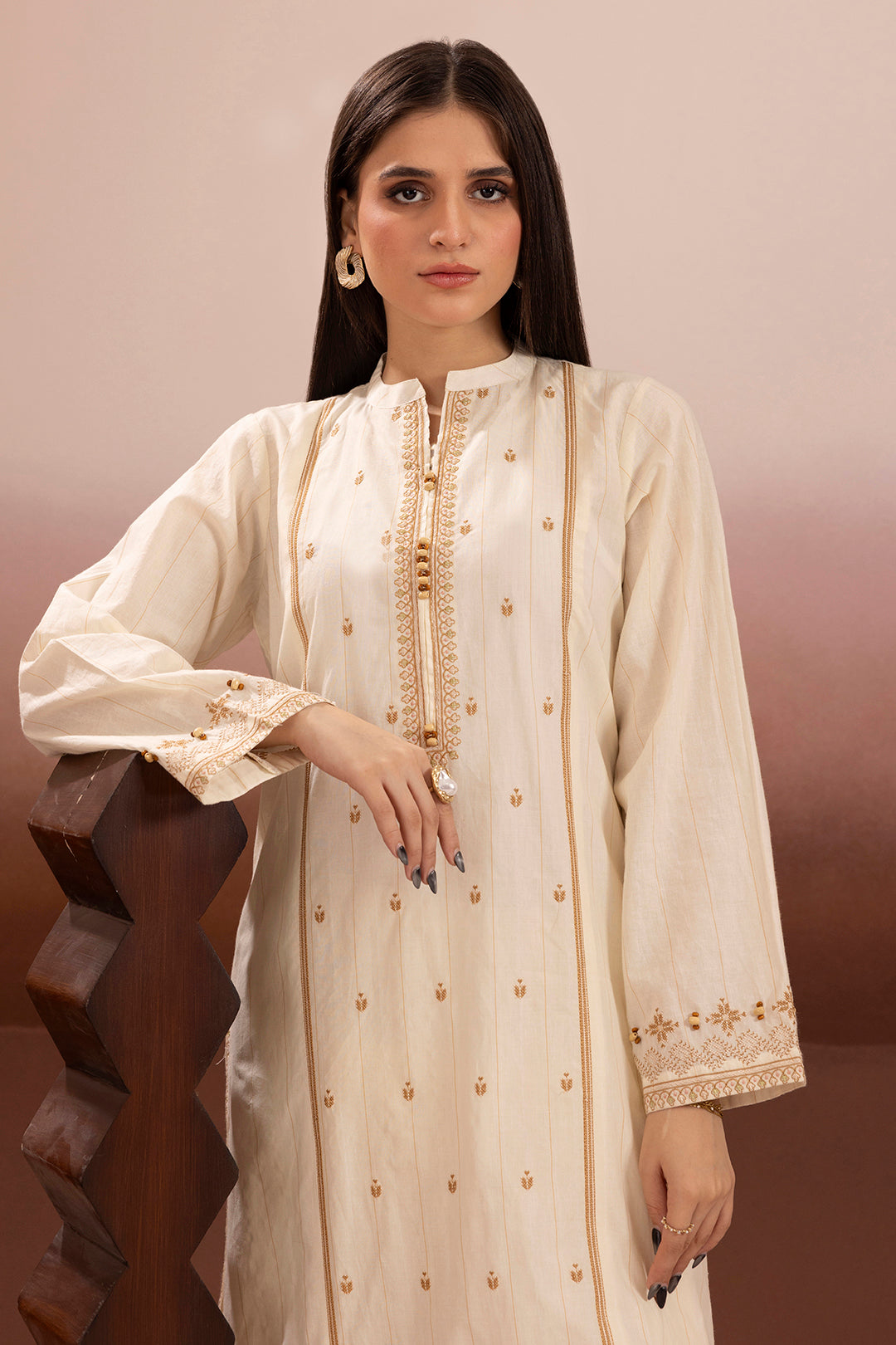 Embroidered Kurta Trouser - 2539